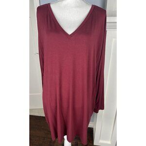 Lot Of 2 PIKO 1988 Womens Size XL Oversized 95% Bamboo Cranberry Red And Black